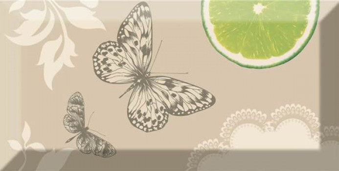 Керамический декор ABC0000095 Decor Vintage 02 20x10 для стен глянцевая Absolut Keramika
