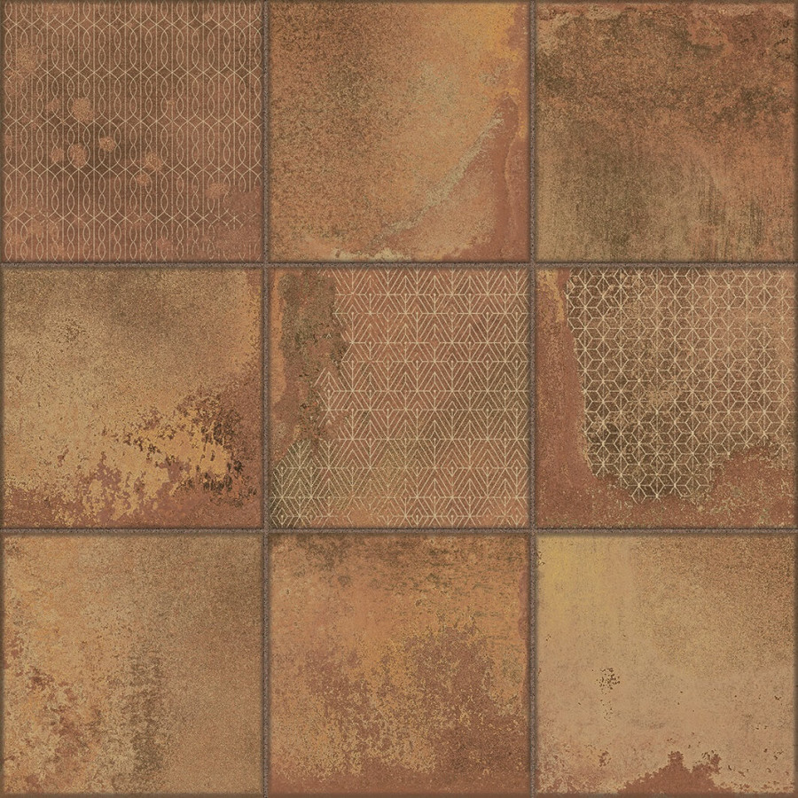 Керамогранит 45x45 8.9мм Cora Kube cobre-d см 8мм матовая коричневый La Platera