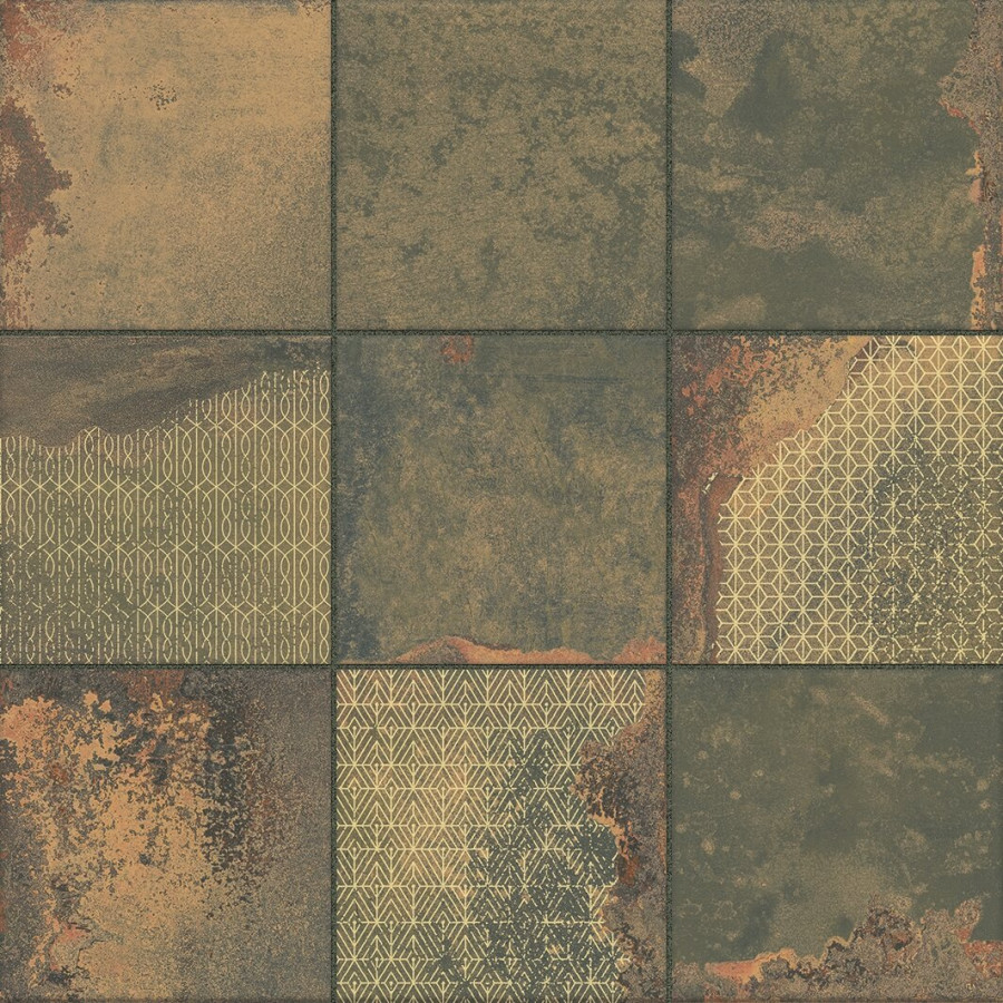 Керамогранит 45x45 8.9мм Cora Kube oceano-d см 8мм матовая зелено-серый La Platera