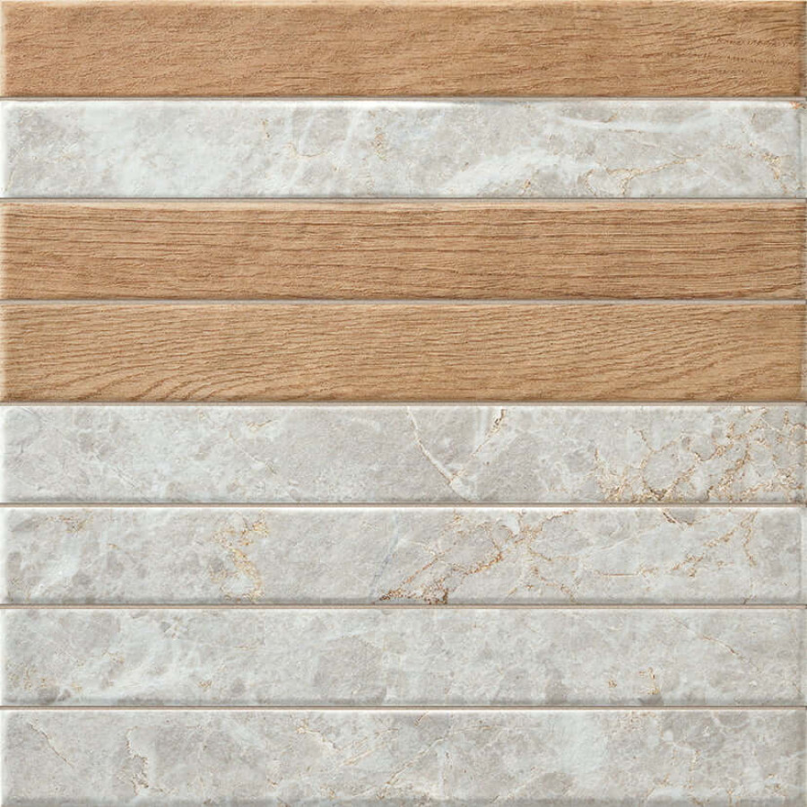 Плитка 35x35 Capri Brick white mix см матовая серо-бежевый La Platera