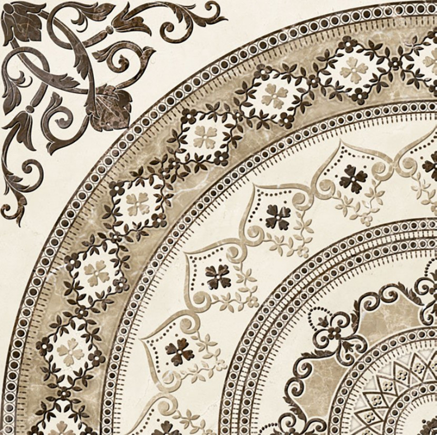 Керамическая плитка CLV000002 Venecia Roseton 45x45 для пола глянцевая Click Ceramica