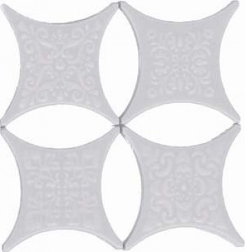 Керамическая вставка HSP000001 Estrella Set Core Blanco 7x7 для пола матовая Hispania