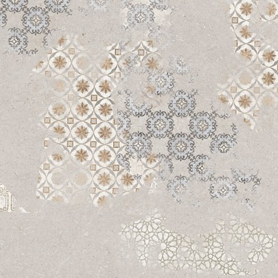 Керамогранит OC0000235 Arenito Off White Decor 60x60 для пола и стен carving Ocean Ceramic India New