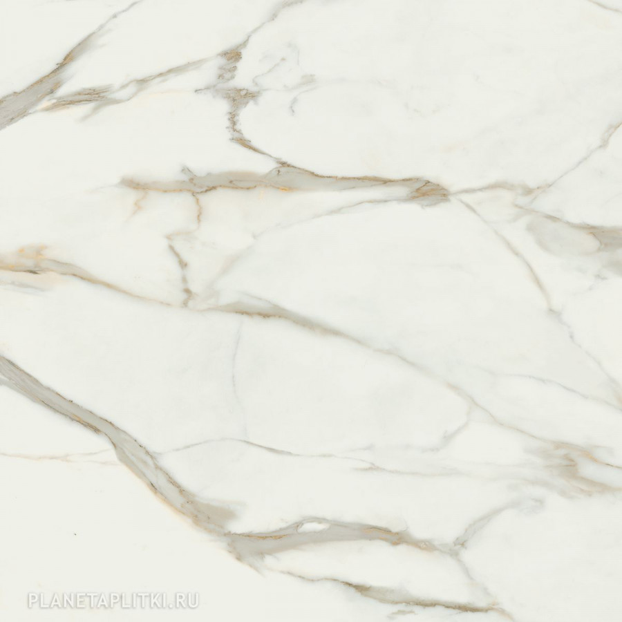 Керамогранит 60x60 9.5мм Calacata Gold 1 Leviglass Rect. глянцевая Pamesa