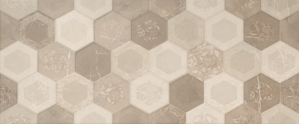 Керамический декор PCD000027 8215 Crema Relieve Rodas 80x33 для стен матовая Porcelanite Dos