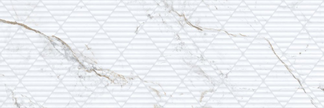 Керамический декор PCD000047 9547 Iguazu White Relieve 90x30 для стен матовая Porcelanite Dos