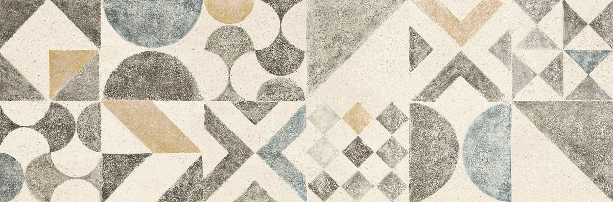 Настенная 120x40 Cocciopesto Decoro Caleido Bianco матовая Ragno