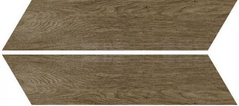 Керамогранит 54x11 Inedito Cenere Chevron матовая коричневый дерево Ragno