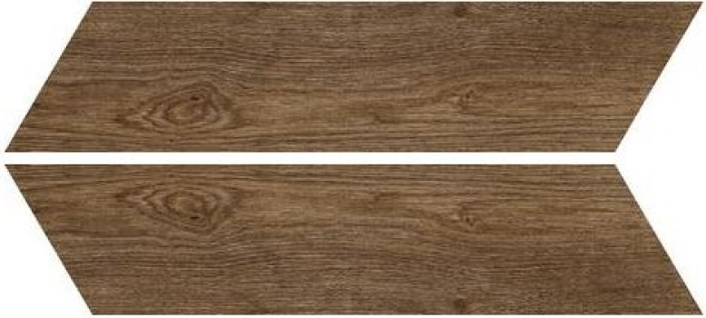 Плитка 54x11 Inedito Cannella Chevron темно-коричневый дерево Ragno