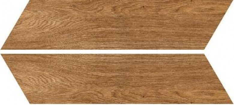 Керамогранит 54x11 Inedito Nocciola Chevron коричневый дерево Ragno