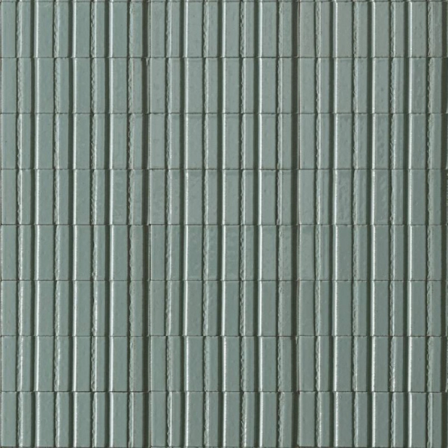 Керамогранит 120x60 11.5мм RAEP Glacé Struttura 3D Rayé Turchese Glossy структурированная Ragno