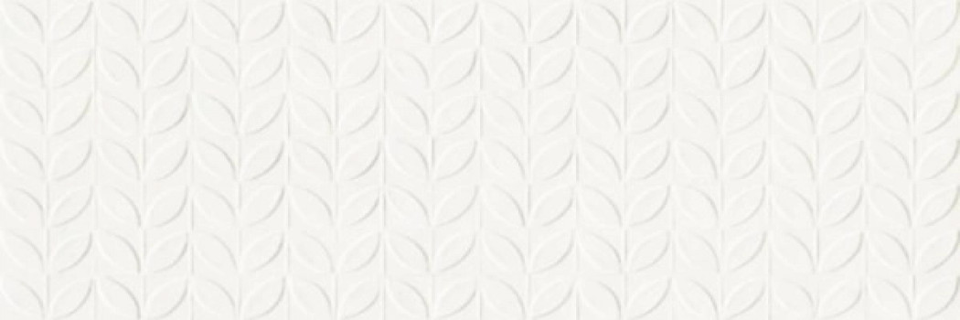Плитка 120x60 10мм RA6J Vida Struttura Foglia 3D Bianco Rett матовая Ragno