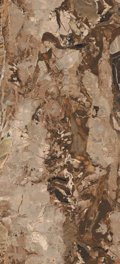 Плитка 280x120 6мм Bijoux Jaspe Rouge Glossy R 765701 глянцевая коричневый камень, мрамор Rex Ceramiche