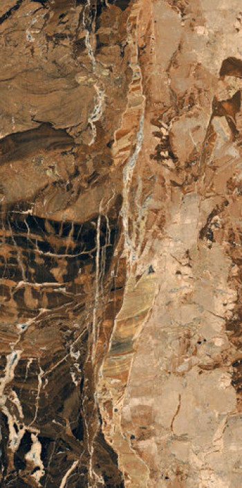 Плитка 240x120 6мм Bijoux Jaspe Rouge Glossy R 765726 глянцевая коричневый камень, мрамор Rex Ceramiche