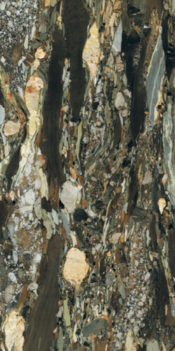 Плитка 120x60 6мм Bijoux Quatre Saisons Glossy R 765787 глянцевая коричневый камень, мрамор Rex Ceramiche