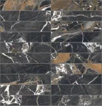 Плитка 30x30 9мм Bijoux Ombre Caravage Glossy Mos 767571 черный Rex Ceramiche