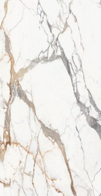 Плитка 240x120 6мм Origines De Rex Or Glossy R 769970 глянцевая белый камень, мрамор Rex Ceramiche