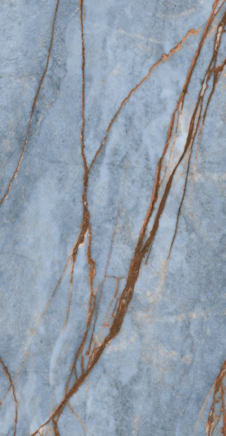 Плитка 120x60 9мм Heritage Luxe Azure Ret 775042 матовая голубой мрамор Rex Ceramiche