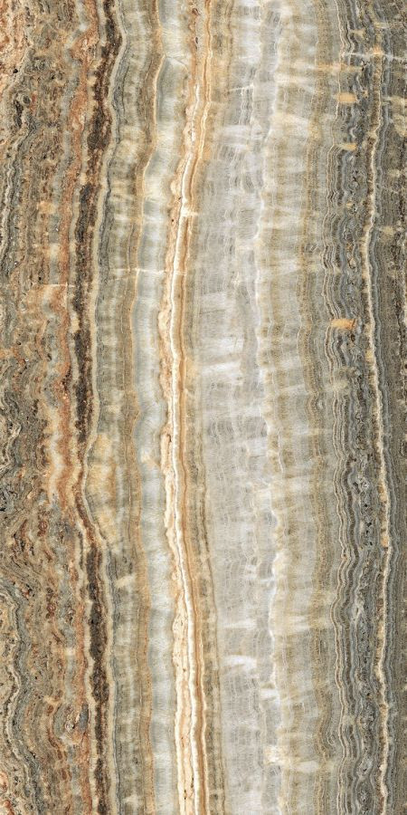 Плитка 120x60 9мм Eccentric Luxe Caramel Comfort 60X120Ret 779268 матовая коричневый, мультиколор камень, мрамор Rex Ceramiche