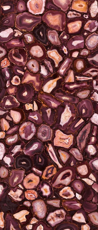 Плитка 280x120 6мм Claret Gold Satin Rett 779914 сатинированная красный камень, мрамор, оникс, с золотом Rex Ceramiche