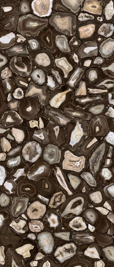 Плитка 280x120 6мм Umber Glossy Rett 779875 глянцевая коричневый камень, мрамор, оникс Rex Ceramiche