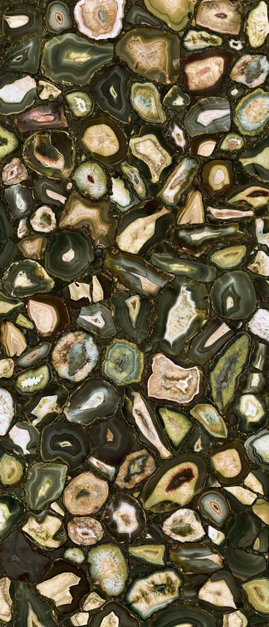 Плитка 280x120 6мм Juniper Glossy Rett 779867 глянцевая зеленый камень, мрамор, оникс Rex Ceramiche