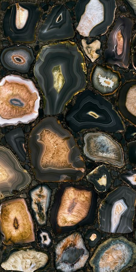 Плитка 120x60 6мм Black Sea Gold Satin Rett 779932 сатинированная черный камень, мрамор, оникс, с золотом Rex Ceramiche