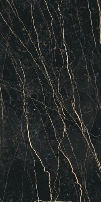 Плитка 240x120 6мм Prexious Thunder Night Glossy Ret 756286 глянцевая черный Rex Ceramiche