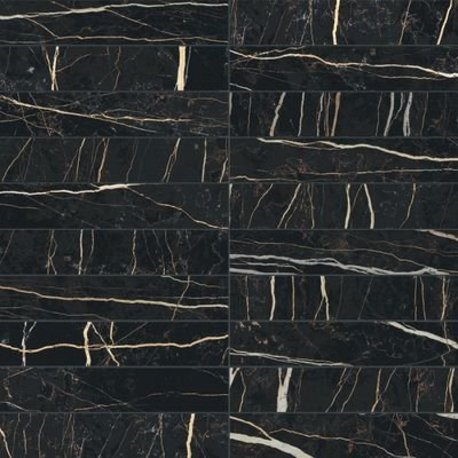 Плитка 30x30 9мм Prexious Rex Thunder Night Mos3X15 Matte 756309 матовая черный Rex Ceramiche