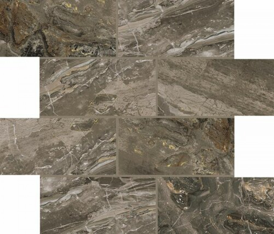 Плитка 15x8 6мм Prexious Rex Dream Arabesque Murglo 756355 глянцевая коричневый камень, мрамор Rex Ceramiche