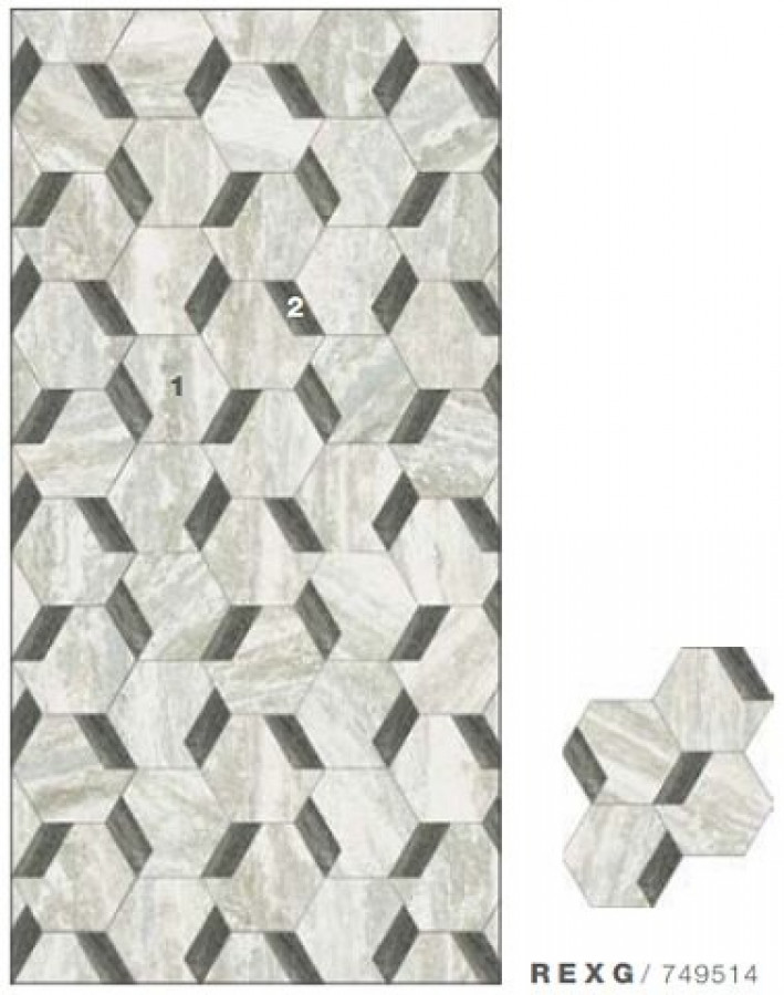 Плитка 240x120 6мм Magnum Decoro Rexg 749514 Rex Ceramiche