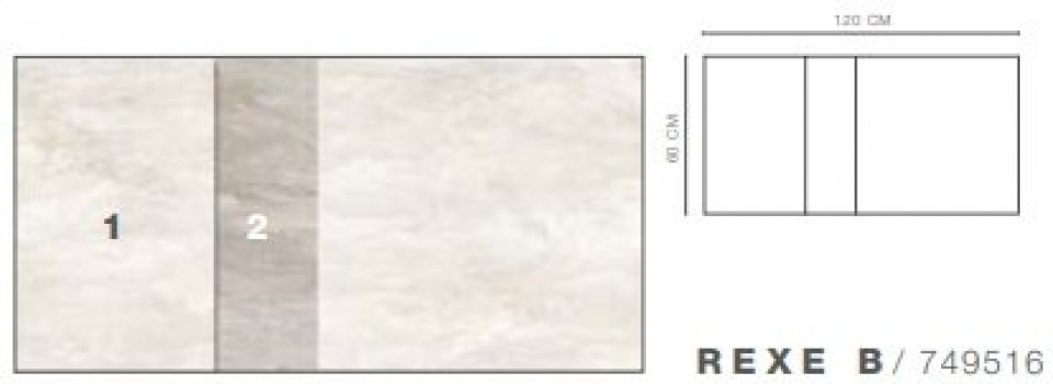 Плитка 240x120 6мм Magnum Decoro Rexe B 749516 Rex Ceramiche