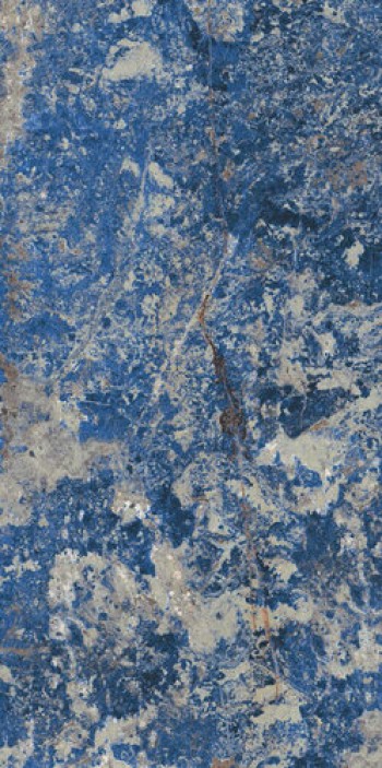 Плитка Bijoux Sodalite Bleu Glossy R 765786 глянцевая синий мрамор 120x60 6мм Rex Ceramiche