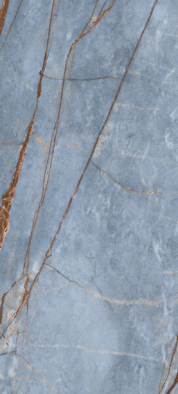 Плитка 280x120 6мм Heritage Luxe Azure Matte Silk R 784880 голубой мрамор Rex Ceramiche