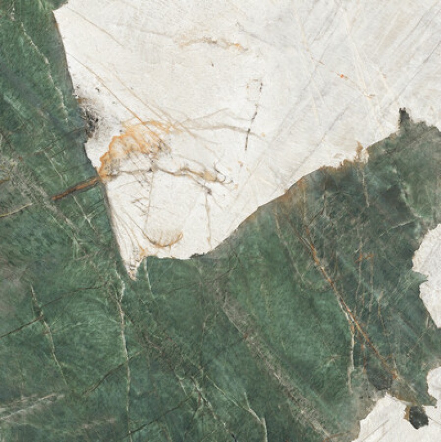 Плитка 120x120 9мм Heritage Luxe Aqua Matte Silk R 784973 белый, зеленый мрамор Rex Ceramiche