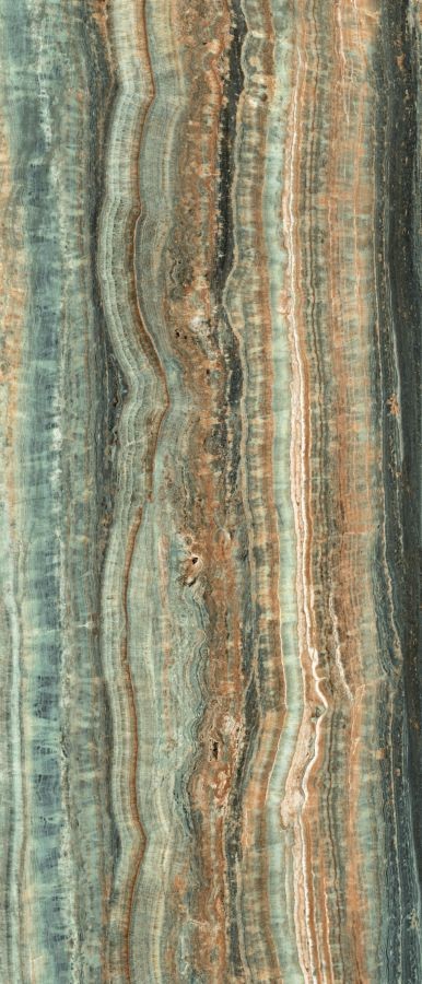 Плитка Eccentric Luxe Mint Glossy 120X280R 778825 глянцевая зеленый, мультиколор 280x120 6мм Rex Ceramiche