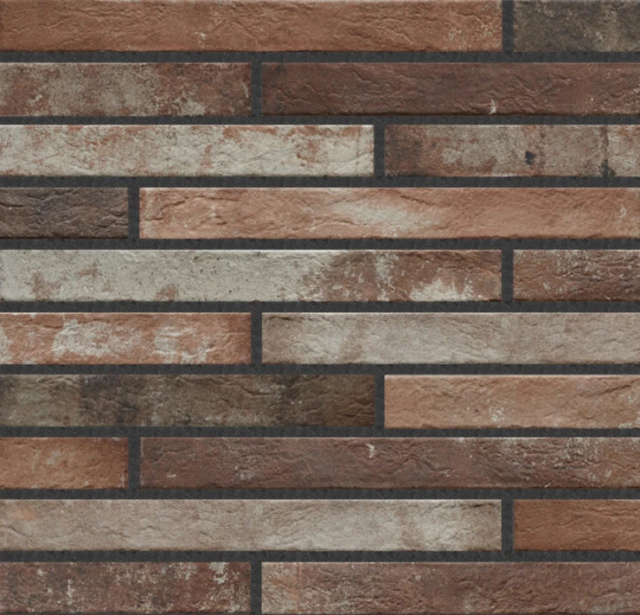 Ригельная плитка под кирпич Rondine Harlem Red 450x48x9,5