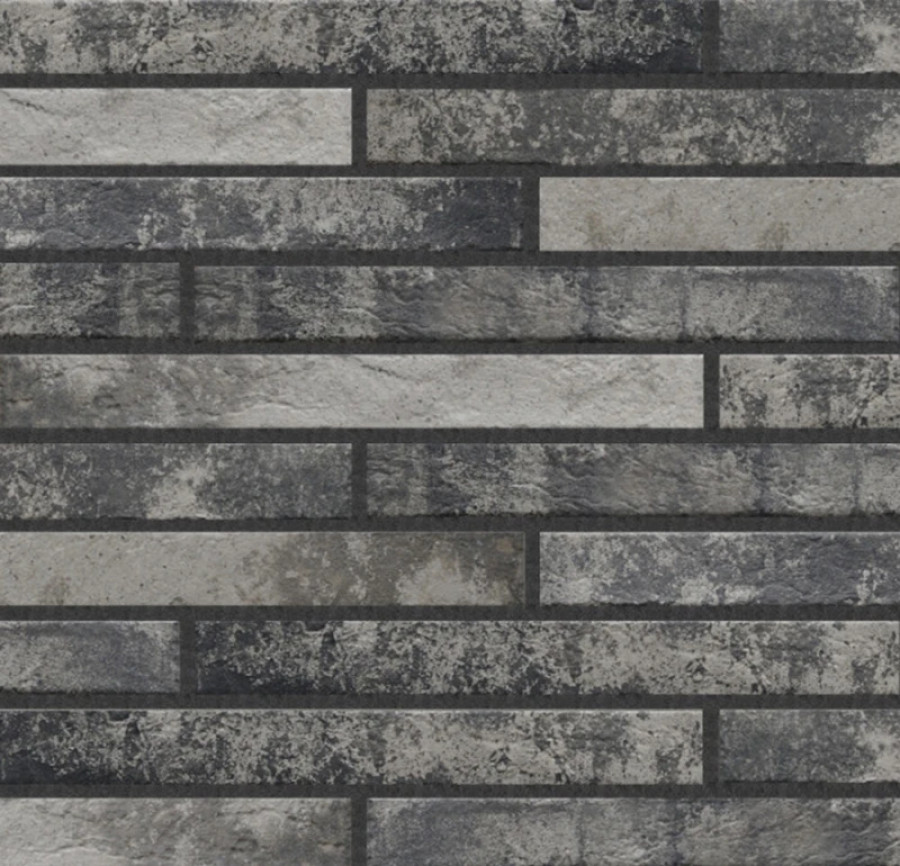 Ригельная плитка под кирпич Rondine Harlem Dark Grey 450x48x9,5