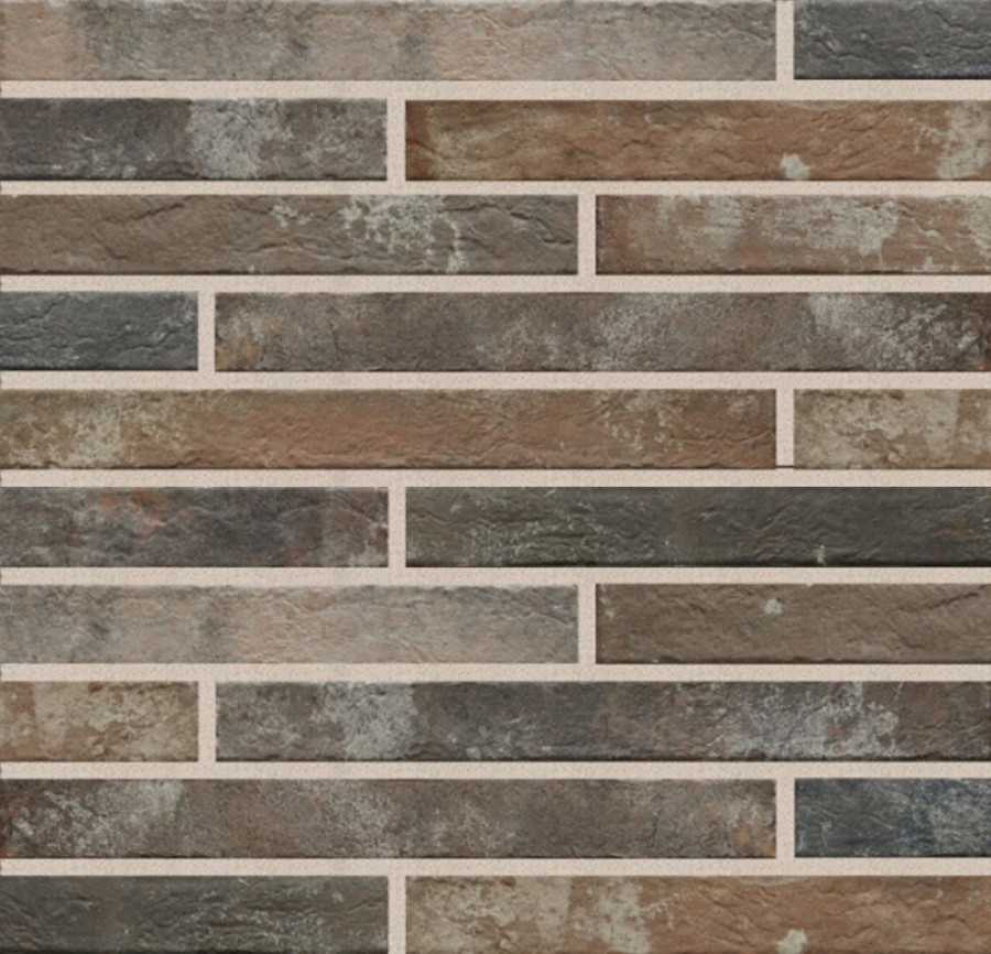 Ригельная плитка под кирпич Rondine Harlem Multicolor 450x48x9,5