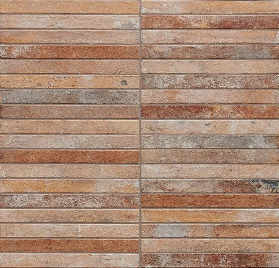 Ригельная плитка под кирпич Rondine Nolita Multicolor 450x48x9,5