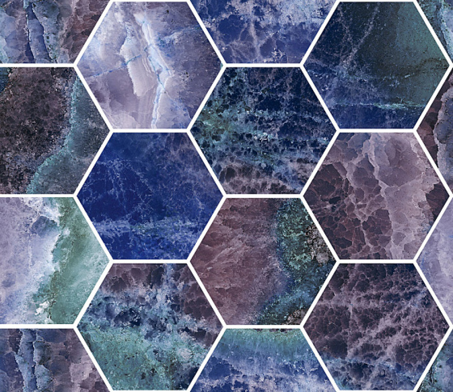 Мозаика 34.5x30 Star Maxi Class Onyx Purple Krystal CSAMCOUK34 Sant Agostino