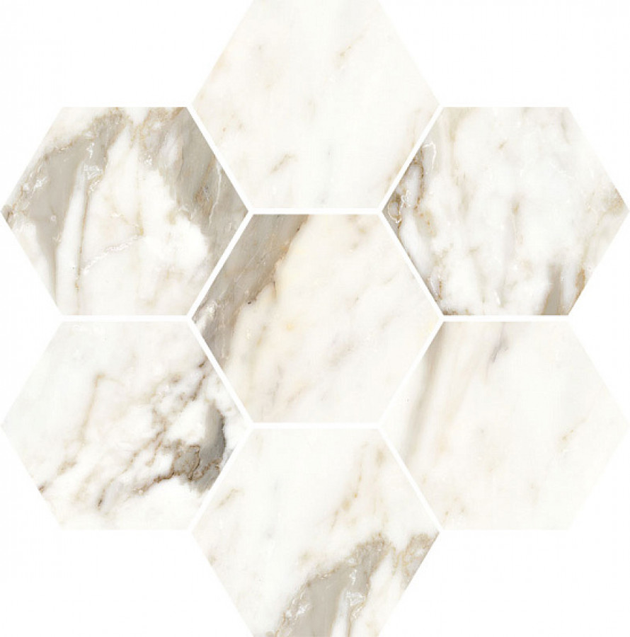 Мозаика 30x28 Luce Grey Esagona T 7 Satin 6001264 Vallelunga