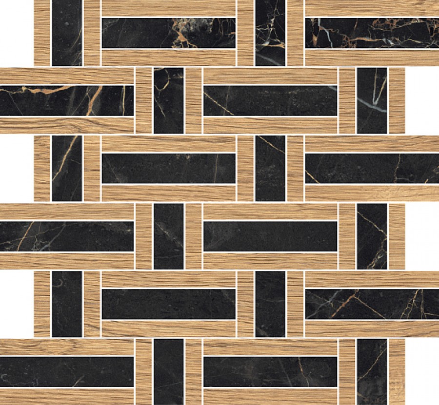Мозаика 33x30 Doro&malfi Doro Legno Mosaico Basket T72 Satin 3D A2DOR70T72MS Vallelunga