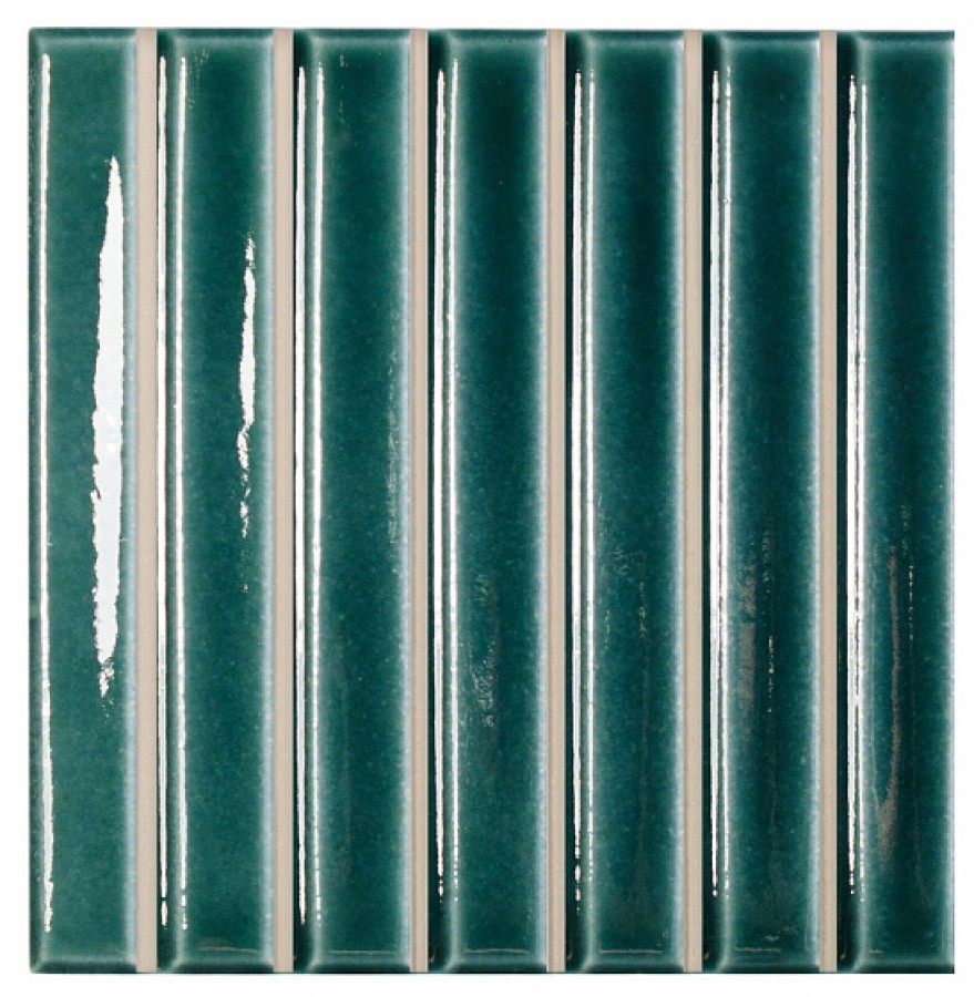 Керамогранит настенная 11.6x11.6 Sweet Bars Teal Gloss 130054 Wow