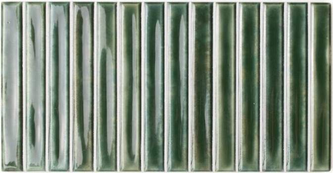 Плитка Potters Bars Forest 133165 глянцевая, 3d зеленый краска, штукатурка 25x13 9мм Wow