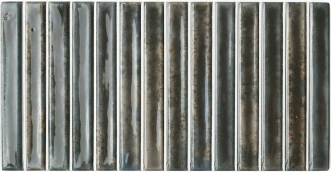 Плитка Potters Bars Umber 133170 3d, глянцевая черный 25x13 9мм Wow