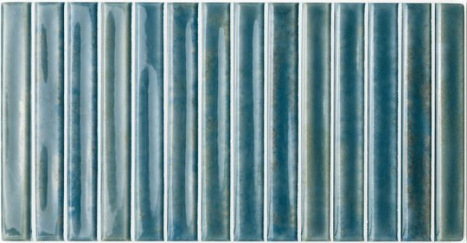 Плитка 25x13 9мм Potters Bars Prusian 133166 глянцевая синий краска, штукатурка Wow