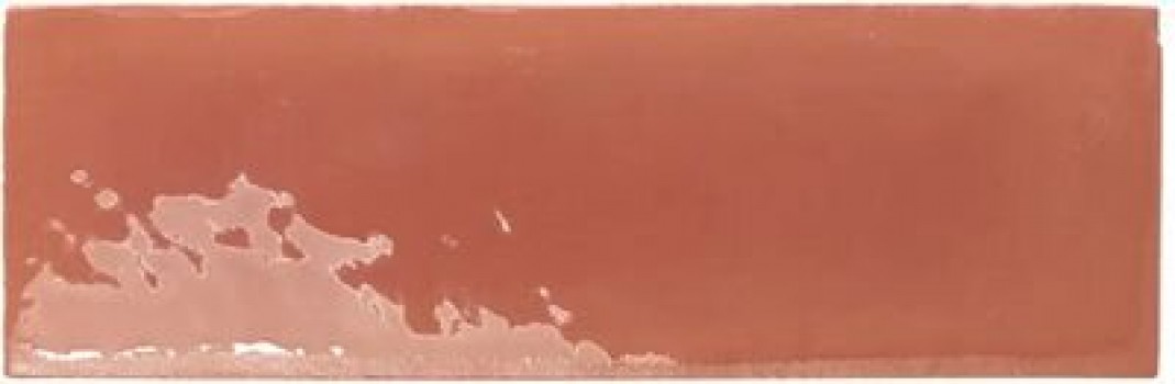 Плитка Rebels Terracotta Gloss 129062 глянцевая красный однотонная 15x5 9мм Wow