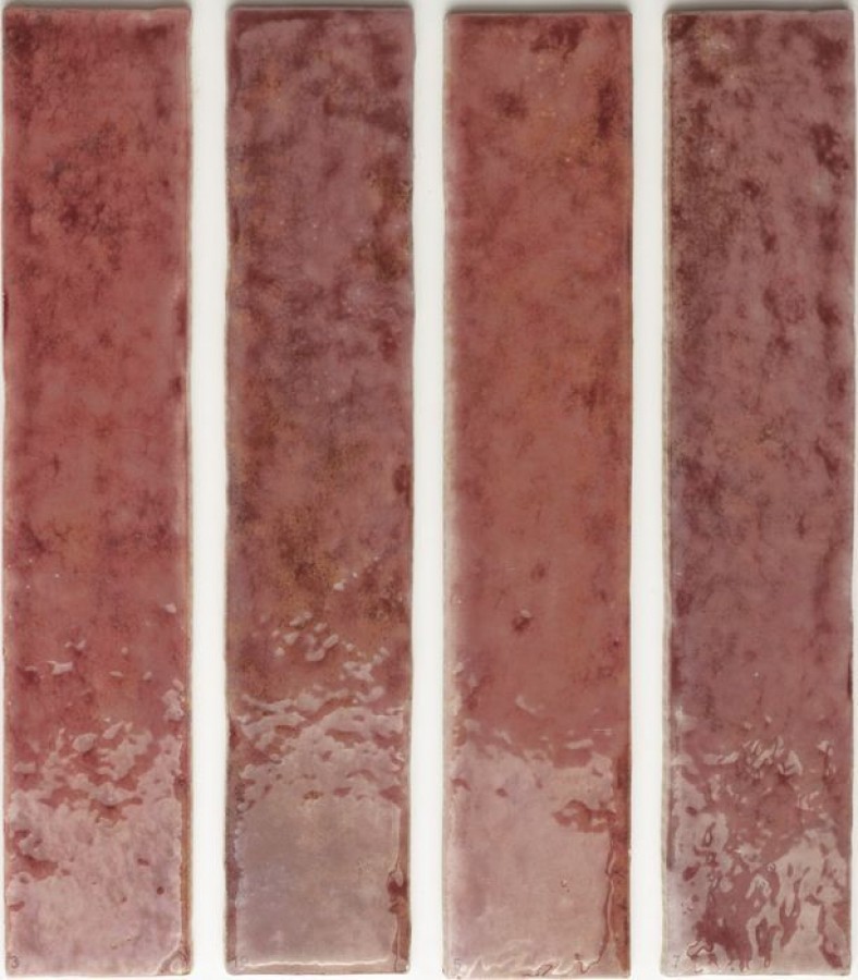 Плитка Potters Wine 133175 глянцевая красный краска, штукатурка 25x5 9мм Wow