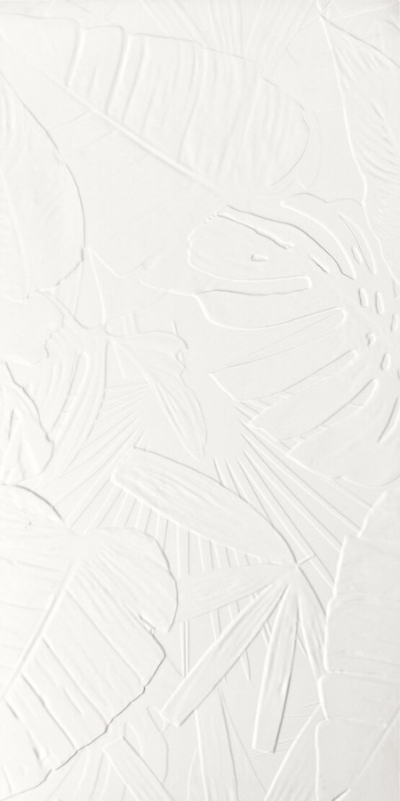 Плитка 120x60 Bellagio Dec Lecco Bianco Rect матовая цветы белый Ape